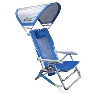 Gci Outdoor SunShade 4 Kademeli Güneşlikli Katlanır Plaj Sandalyesi